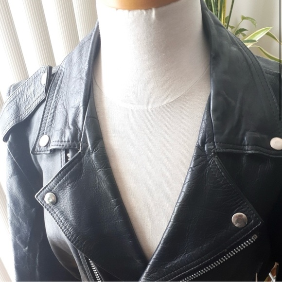 Vintage Leather Moto Jacket L/XL - Picture 3 of 6